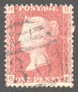 Great Britain Scott 33 Used Plate 91 - BH (2) - Click Image to Close